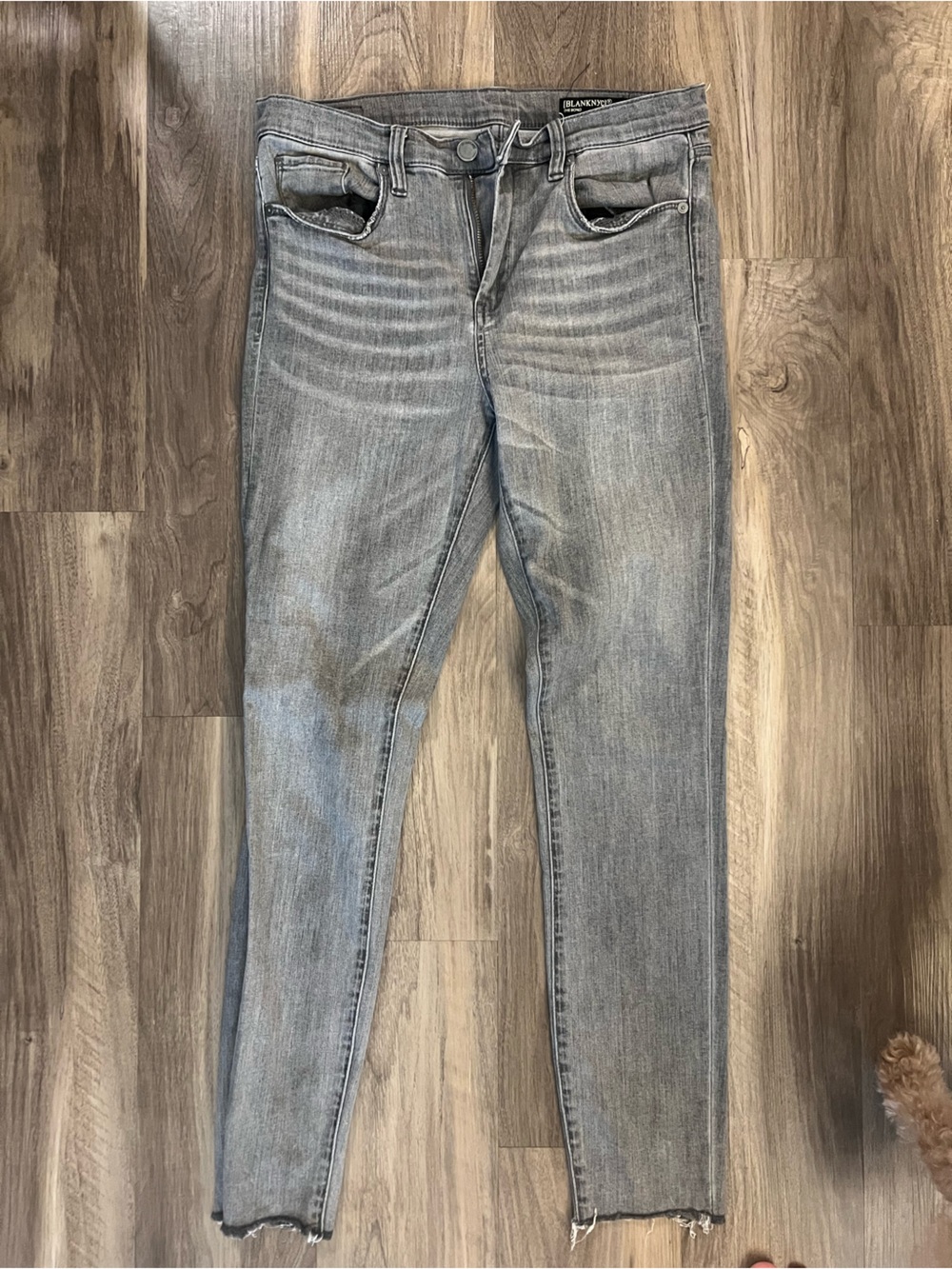 Blank NYC Light Gray Washed Skinny Jeans